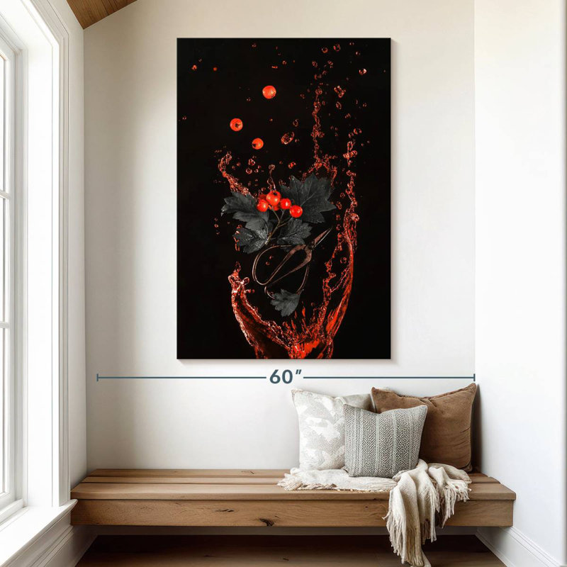 Yarlin Red Berry Drink, 51" H x 34" W