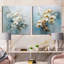 Orchidée beige et or - Élégance florale - Ensemble de 2 orchidées carrées-777502050-777502052