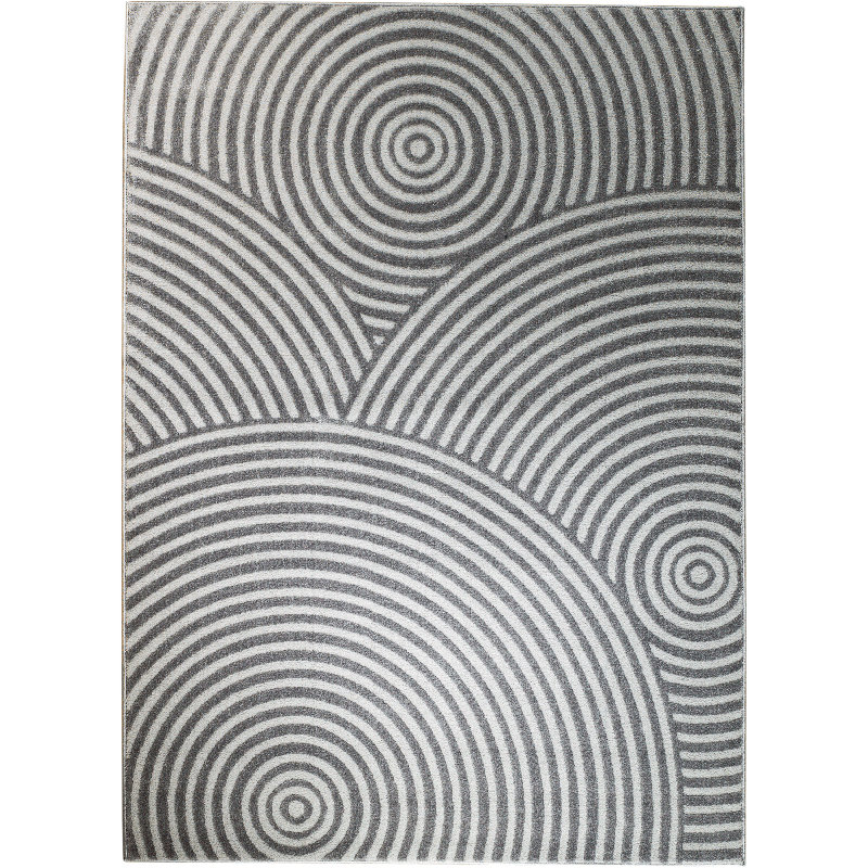 Tapis gris clair / gris foncé Hudak, Rectangle 8 pi x 10 pi