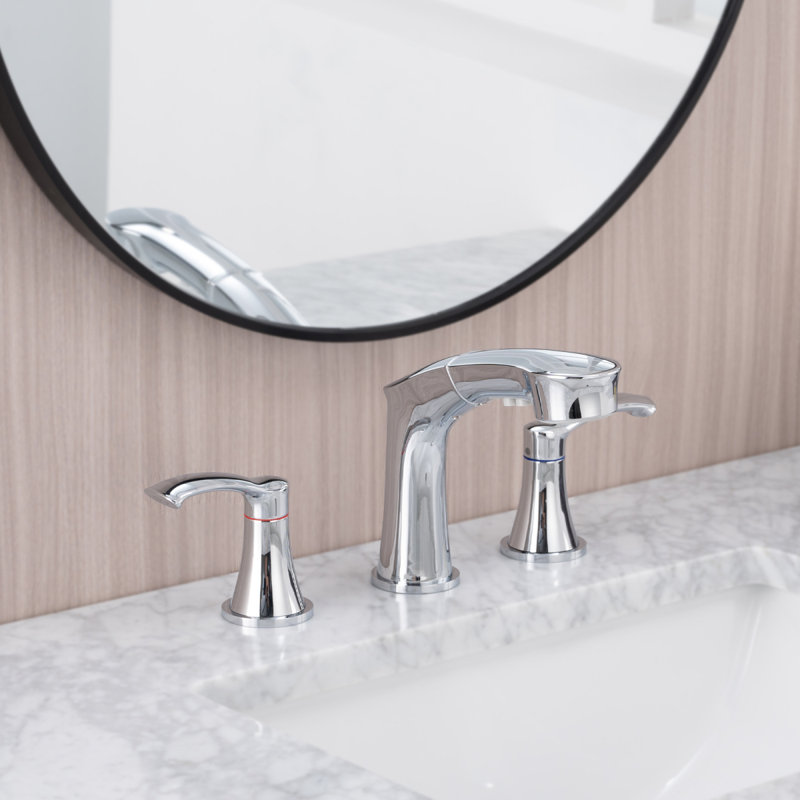 Robinet de lavabo de salle de bain escamotable, robinet d'évier de salle de bain à 2 poignées