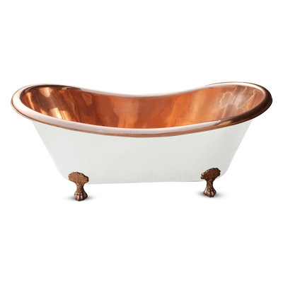 1828.8mm x 812.8mm Freestanding Soaking Copper Bathtub