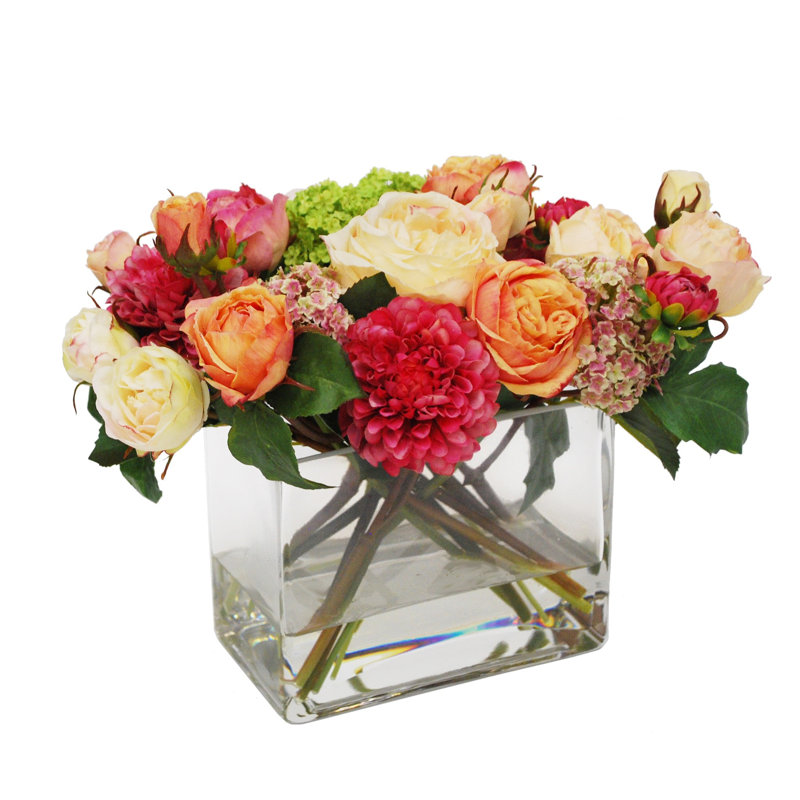 Rose Faux Floral Arrangement