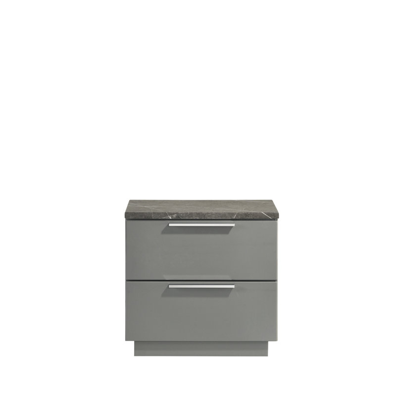 Table de chevet Abril Gray, Gris