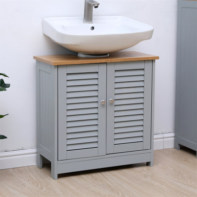 Abishek 23.6cm Single Bathroom Vanity Base Only in Grey
