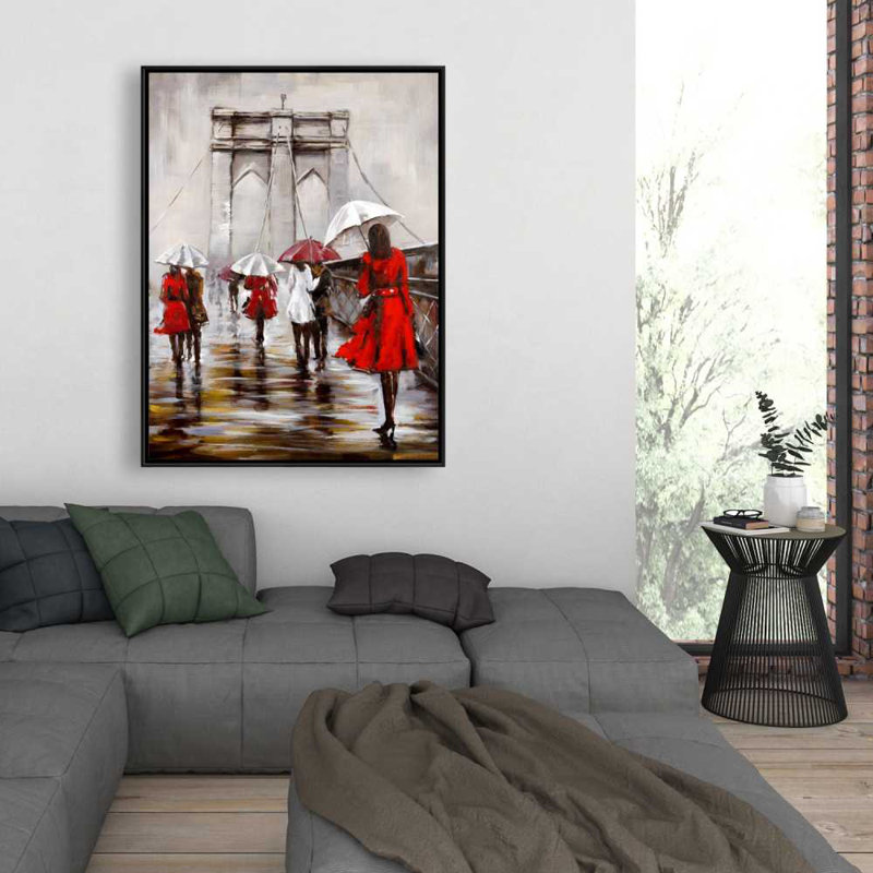 Walk on the Brooklyn Bridge - Contemporary Architecture Canvas