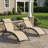 Set Of 2 Outdoor Patio Chaise Lounge Recliners With 5 Position Adjustable Backrest For Poolside Backyard Deck Relaxation Use-1214387415