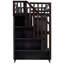 Lit mezzanine simple avec escalier, bibliothèque, tiroirs, bureau et garde-robe. Fabrication pour. Option de chambre à coucher compacte et robuste