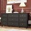 Commode 9 tiroirs Classic Elegance avec poignées en laiton - Intemporel-788391687