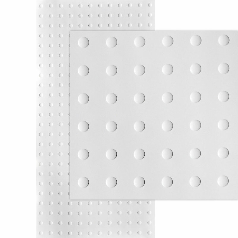 Dome3 MirroFlex 4pi x 8 pi Panneaux muraux PVC PVC 3D - Blanc brillant (32 pieds carrés / feuille)