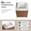 Meuble-lavabo simple 35,87 po avec plateau en pierre frittée Lumie