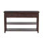 Console de style rétro fabriquée en pin massif avec deux tablettes ouvertes et trois tiroirs pour la décoration intérieure