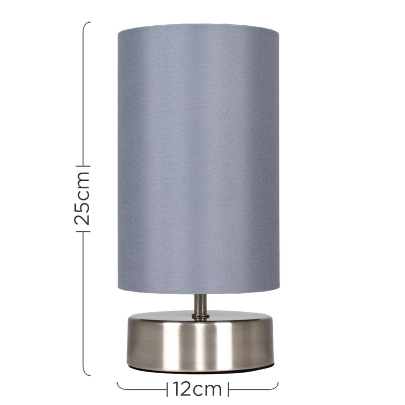 Cherell Metal Novelty Lamp, Grey