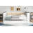 Wood Daybed With Storage Shelves, Upholstered Backrest,USB And Trundle-1222165020