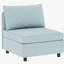 Modular Storage Sleeper , Chenille, Antique Blue, 8, 132.77In. Depth, 124.16In. Width, 31.85In. Height Convertible With Storage, Blue Chenille Fabric,-225788061
