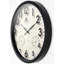Horloge murale d'extérieur ronde en plastique 17,5 pouces - noire