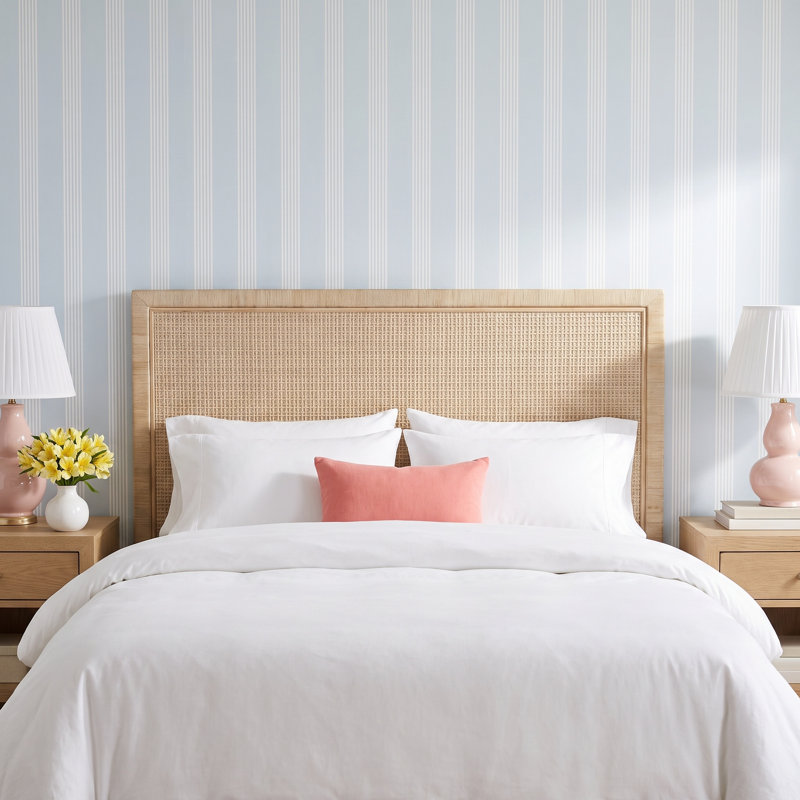 Naples Rattan Headboard, Twin, Pumice