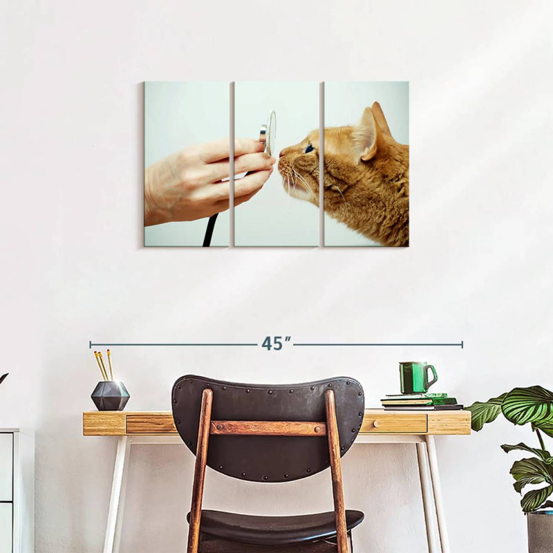 «Cat Vet», reproduction d'art sur toile, H 20 po x l 33 po x P 1,25 po