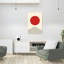 Japanese Mountain Rising Sun Abstract Geometric Minimalist Landscape Mountain Wall Art Print 1 Piece Wrapped Canvas Wall Art-660698538