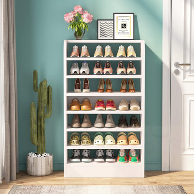 8-Tier Wooden Tall Shoe Rack