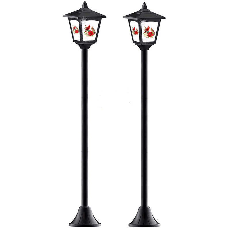 Paquet de 2 mini lampadaires de Noël 40 pouces pour l'extérieur