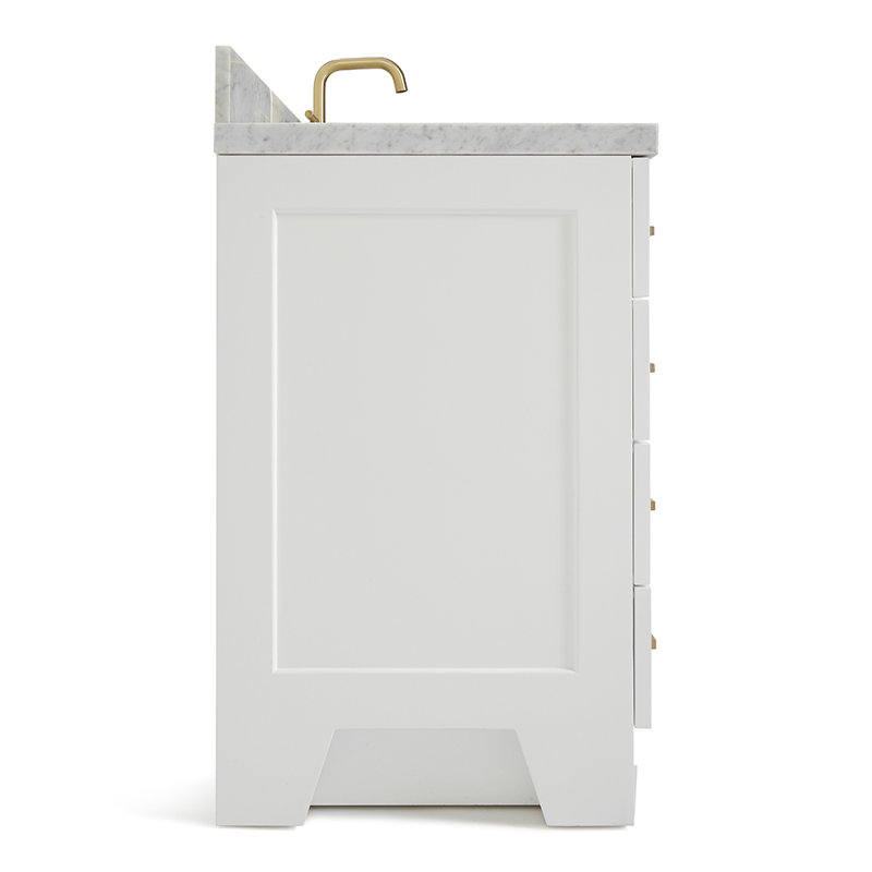 ARIEL TAYLOR 37 IN LEFT OFFSET RECTANGLE SINK VANITY, White, Rectangle, Right 