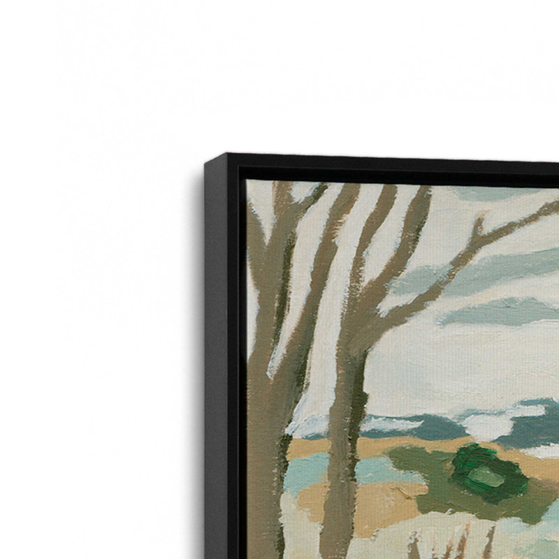 «Pale Horizon I» par Melissa Wang, reproduction d'art sur toile, Impression dans un cadre flottant sans passe-parto, Noir