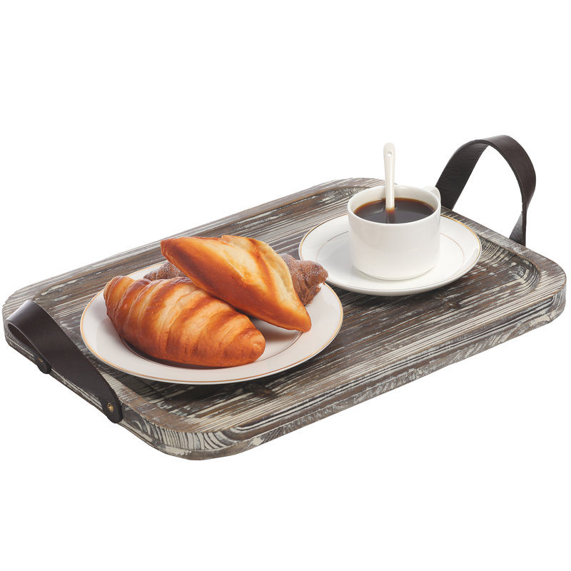 Torched Wood Serving Tray