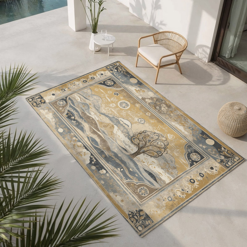 Tapis intérieur et extérieur Zesty Beam, Rectangle 1 pi 6 po x 2 pi 6 po