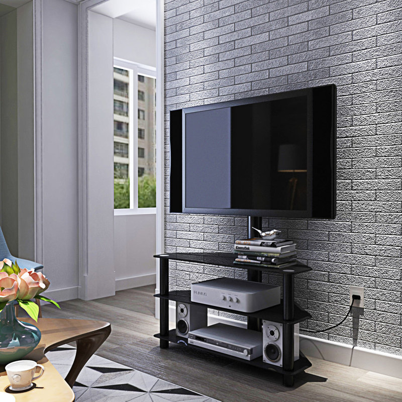3-Tier Multi-Function Swivel Tv Stand, Media Cabinet