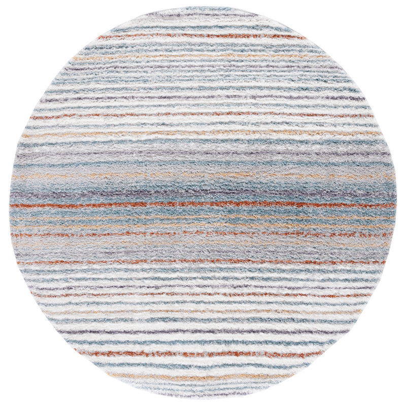 Joubruwn Performance Striped Rug, Round 7'