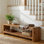 Banc en bois massif 59 po, banc pour chaussures avec rangement