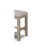 Style Dining Seat Bench In Grey, Upholstered And With Footrest, Solid Wood Rectangular Tan/Brown, Cushion For