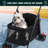 Foldable Pet Stroller With Weather Cover, 4 Wheels Pet Strolling Cart For Small/Medium Dogs And Cats With Storage Basket And Cup Holder-122515919
