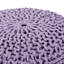 Pouf rond en coton Bordeaux, lavande, assise douce et polyvalente pour tout espace de vie-104114376