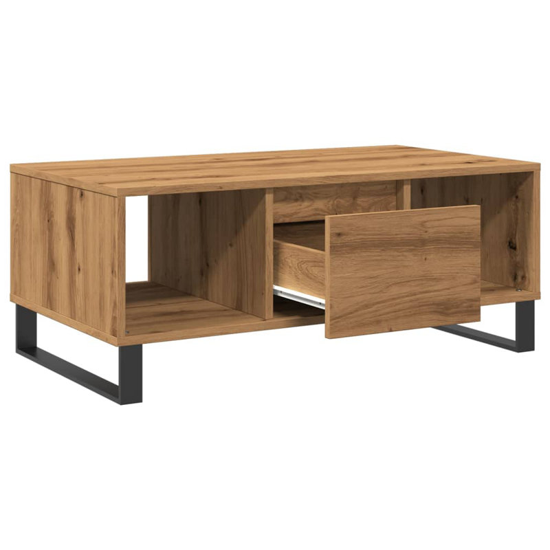 Aldrik Sled Coffee Table with Storage, Artisan Oak