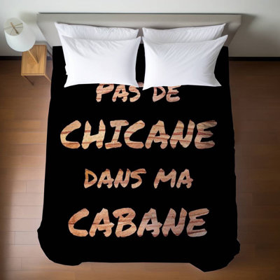 Housse de couette «No contute in my house» | Décoration de chambre rustique