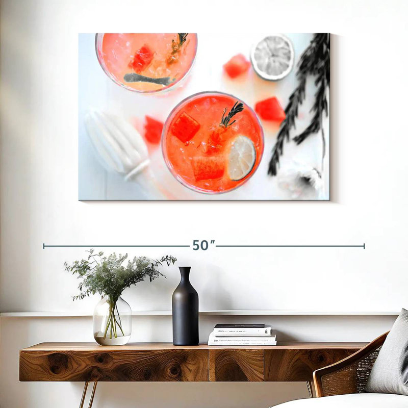 Yarlin Pop Melon d'eau cocktail, H 26 po x l 39 po