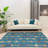 Alfa Rich Moroccan Blue Washable Cotton Area Rugs for Living Room Bedroom Kitchen Dining Rug-1892289455