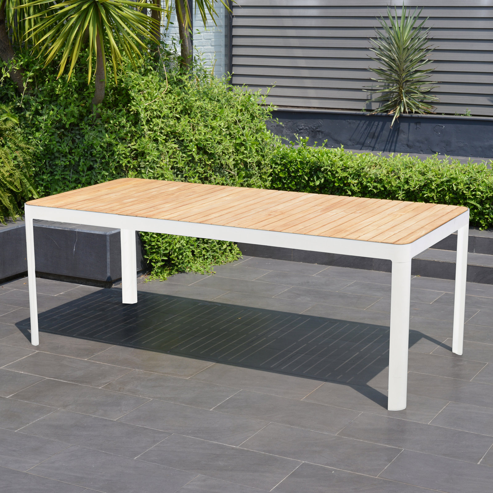 Lujane 83" Teak Patio Dining Set