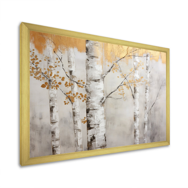 Tree Monochrome Whispers Of Grey II - Tree Monochrome Wall Art Living Room1, H 24 po x l 32 po x P 1 po, Or