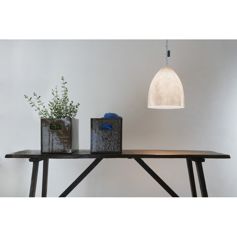 1 - Light Bell Pendant, Grey, Light Brown
