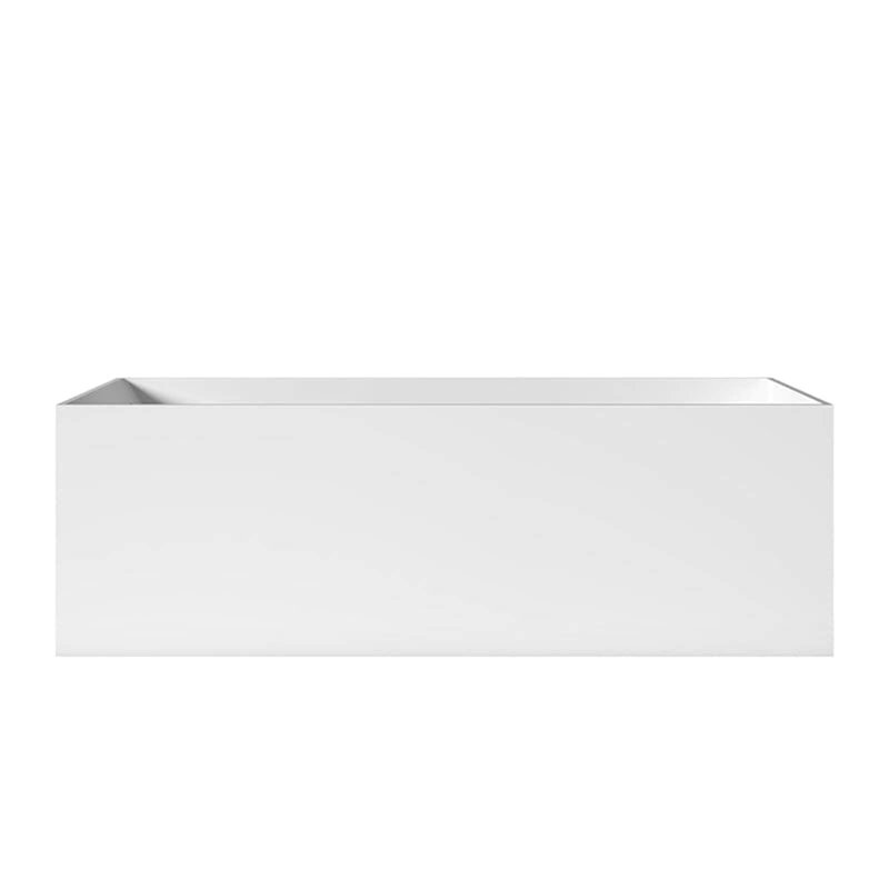 67" Freestanding Rectangular Bathtub With Ergonomic Backrest