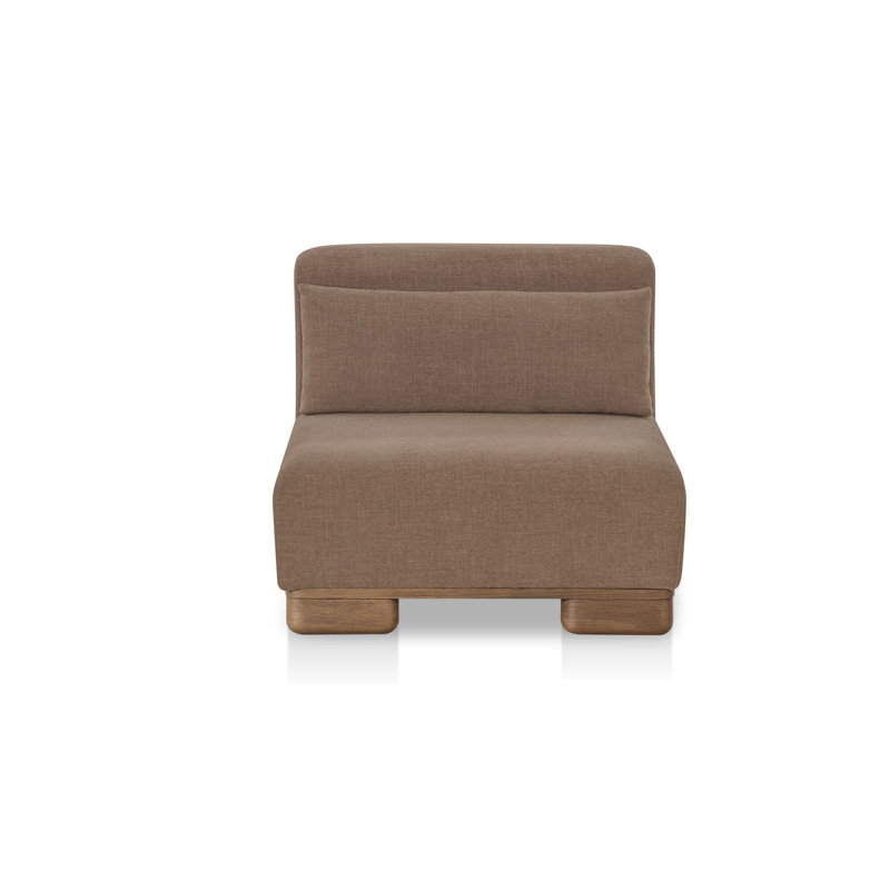 JUNE SLIPPER CHAIR PERFORMANCE FABRIC OATMEAL, Brown