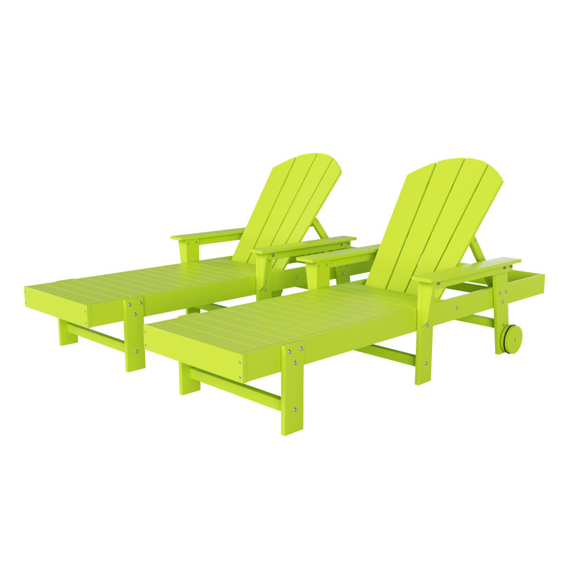 Laguna Outdoor Chaise Lounge Set, Lime