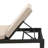 Chaise Lounge, Dark Brown Frame With Beige Cushion