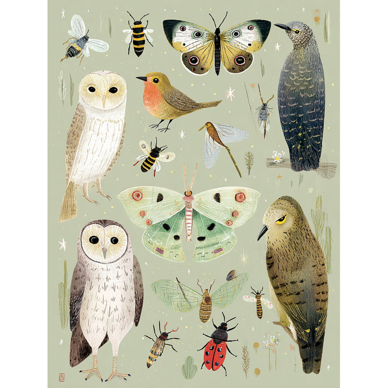 «Meadow Curiosities», art mural sur toile tendue, H 24 po x l 16 po x P 1,5 po