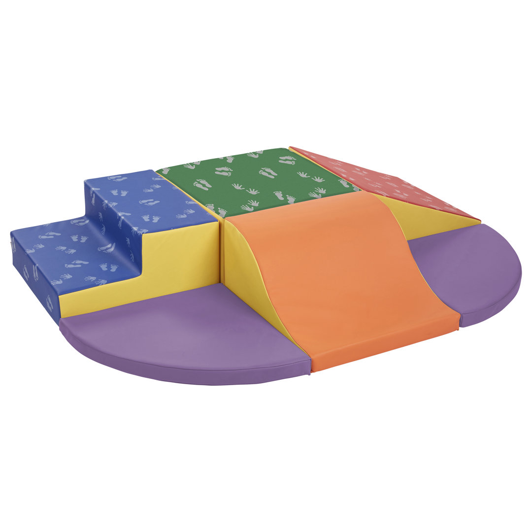 ECR4Kids SoftZone Little Me Wall Climb and Slide, Beginner Playset, 6-Piece ECR4Kids