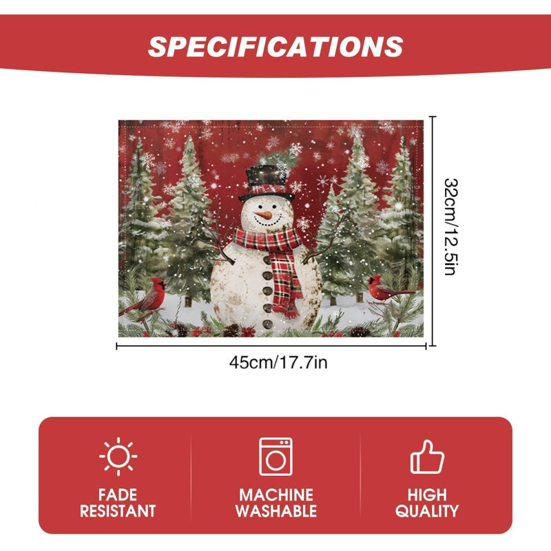 Ensemble de 4 napperons Christmas