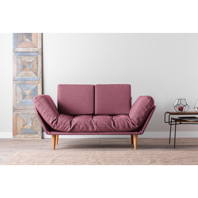 Halcombe 2 Seater Clic Clac Sofa Bed, Red