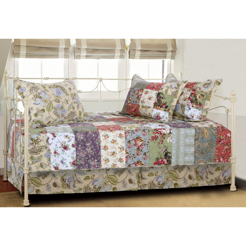Purple Twin Cotton Reversible Quilt Set